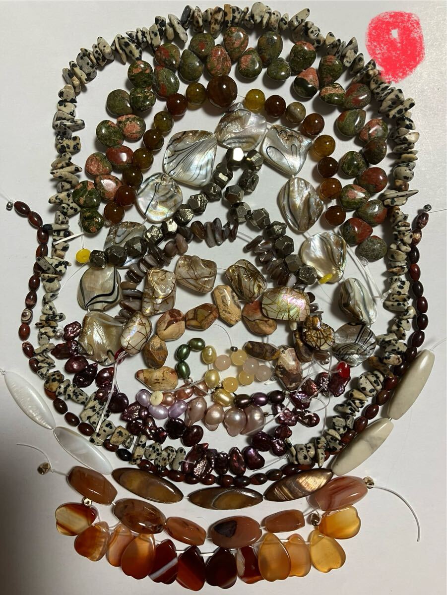 天然MIX お買い得セット 天然石 パール シェル など パール拍卖