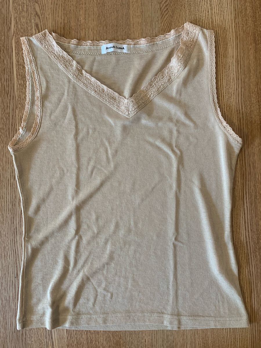 ANNA LUNA:ノースリーブ:ベージュ【古着・中古】拍卖