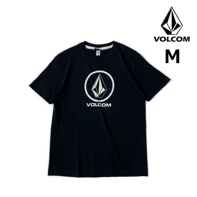 売切り【正規新品】VOLCOM ボルコム◆半袖 Tシャツ スケート サーフ ストーンロゴ 男女兼用(M)黒 250617拍卖