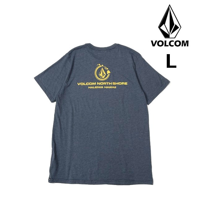 売切り【正規新品】VOLCOM ボルコム◆半袖 Tシャツ スケート サーフ ストーンロゴ バックプリント 男女兼用(L)グレー 250617拍卖