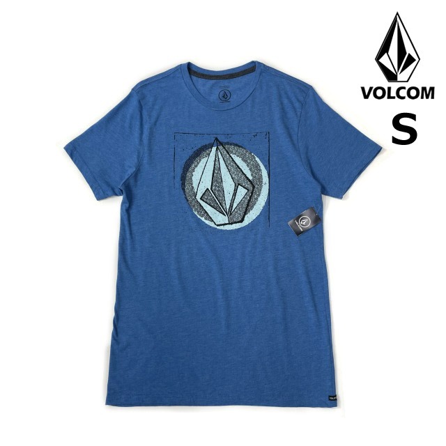 売切り【正規新品】VOLCOM ボルコム◆半袖 Tシャツ スケート サーフ ストーンロゴ 男女兼用(S)青 250617拍卖