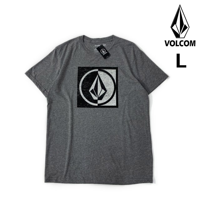 売切り【正規新品】VOLCOM ボルコム◆半袖 Tシャツ スケート サーフ ストーンロゴ 男女兼用(L)グレー 250617-B拍卖