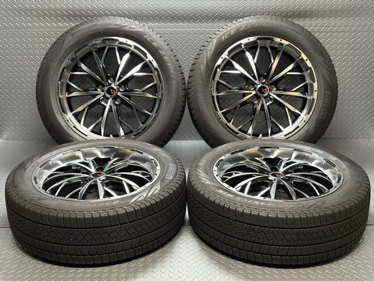 【レクサスUX/CH-R/CX-5等】レアマイスター LMG VASTIA 19インチ 7.5J+48 5穴114.3 ピレリ ICE ZERO ASIMMETRICO 235/55R19(25040079)拍卖