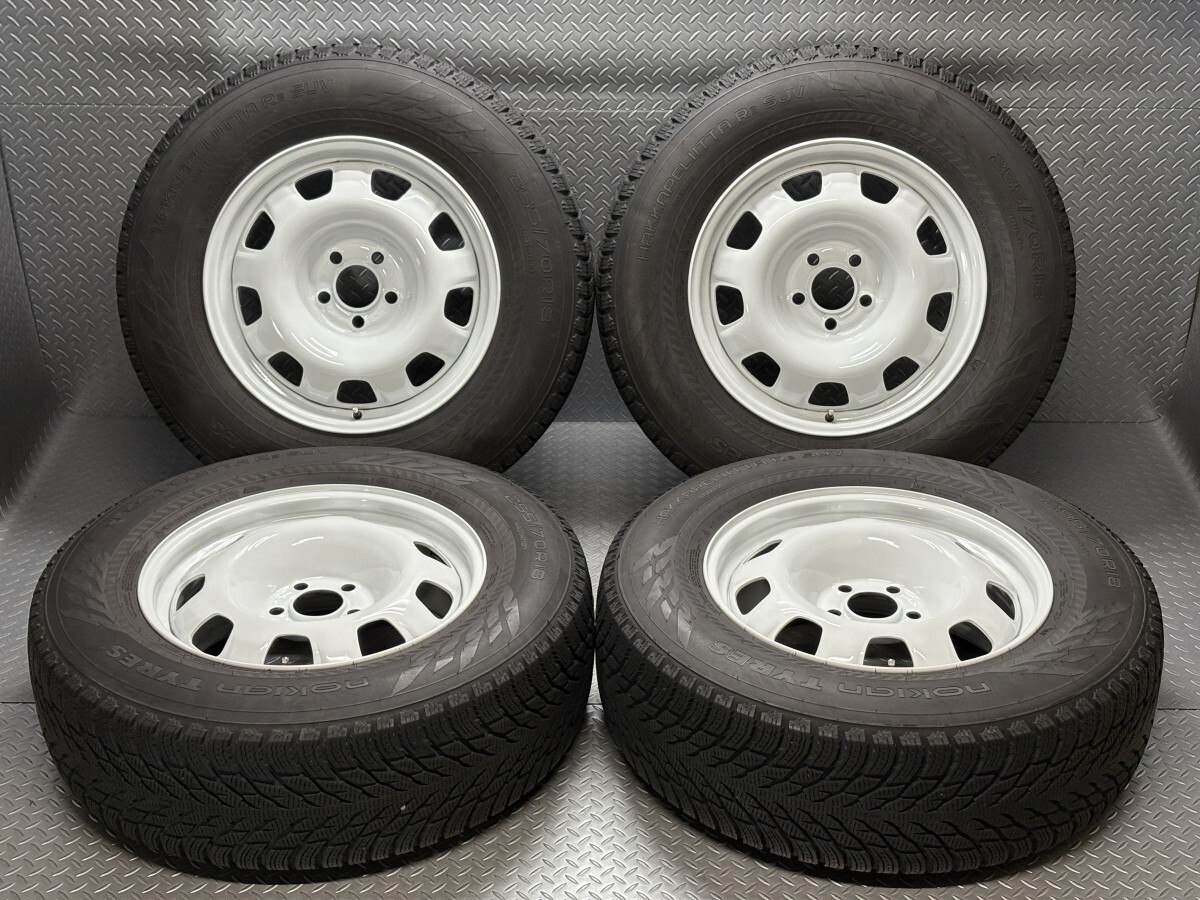 ランドローバー ディフェンダー 18インチ 8.0J+41.5 5穴120 純正スチール NOKIAN HAKKAPELIITTA R3 SUV 255/70R18 L8B2-1007-AB(25040081)拍卖