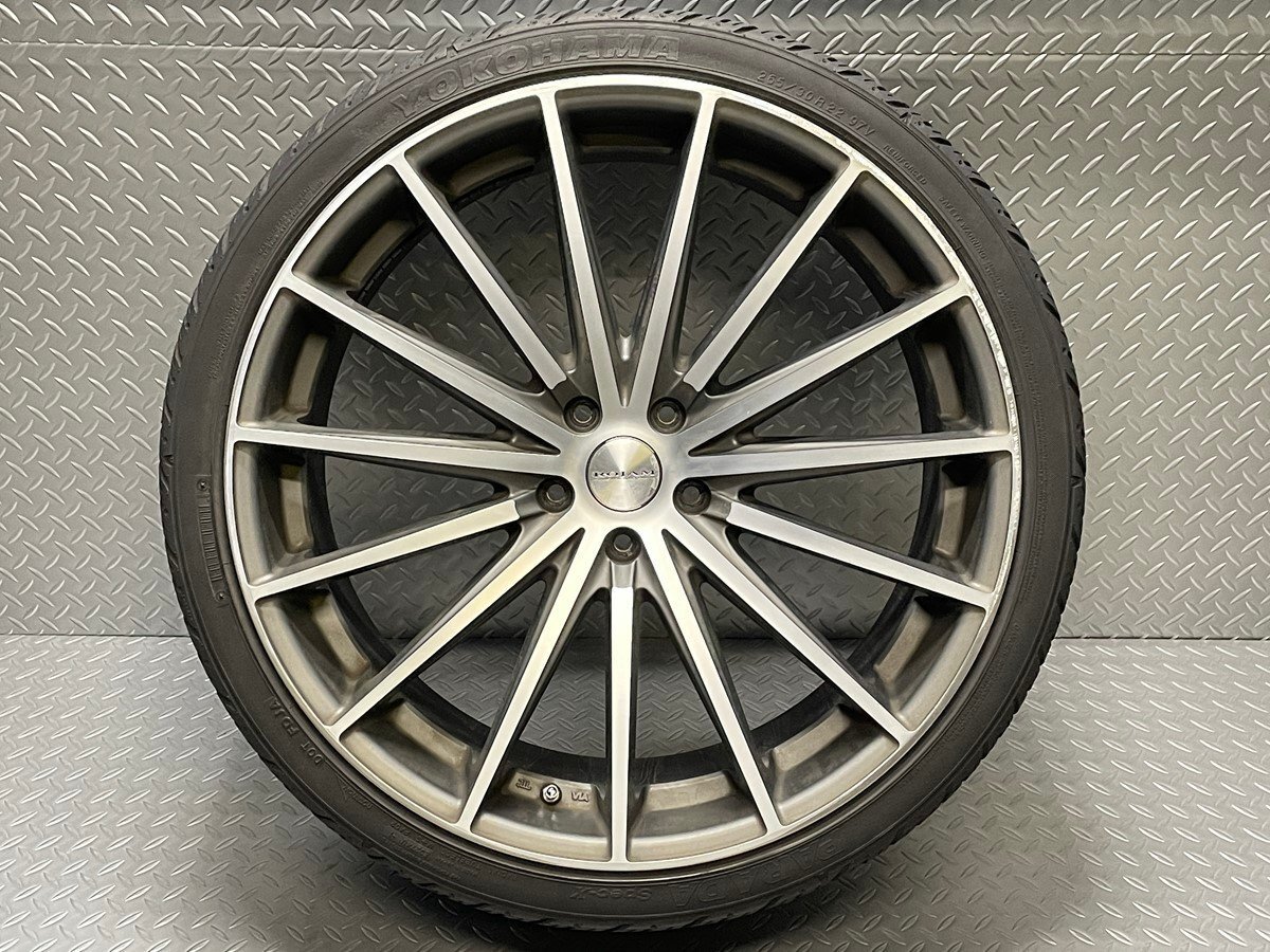 ROJAM 22インチ 9J +38 5H PCD114.3 ハブ径73 ヨコハマ パラダ YOKOHAMA PARADA 265/30R22 (22100055)拍卖