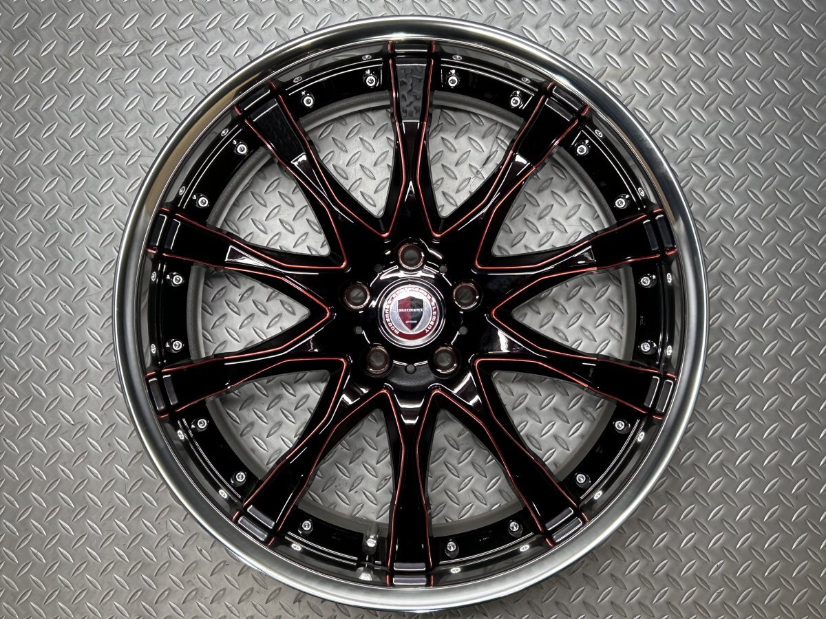 【訳あり新品】WORK SCHWERT SC2 20インチ 9J +27 5穴114.3 BRL(ブラックレッドライン) DEEP-RIM(Odisk) ワーク 深リム 2ピース(24030275)拍卖