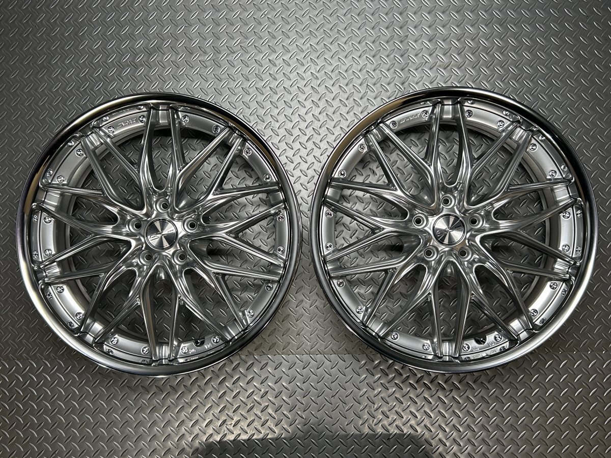 【訳あり新品】WORK SCHWERT QUELL 20インチ 8J +43 5穴114.3 SRS(シルキーリッチシルバー) DEEP-RIM(Odisk)ワーク 2本組 (24040060)拍卖