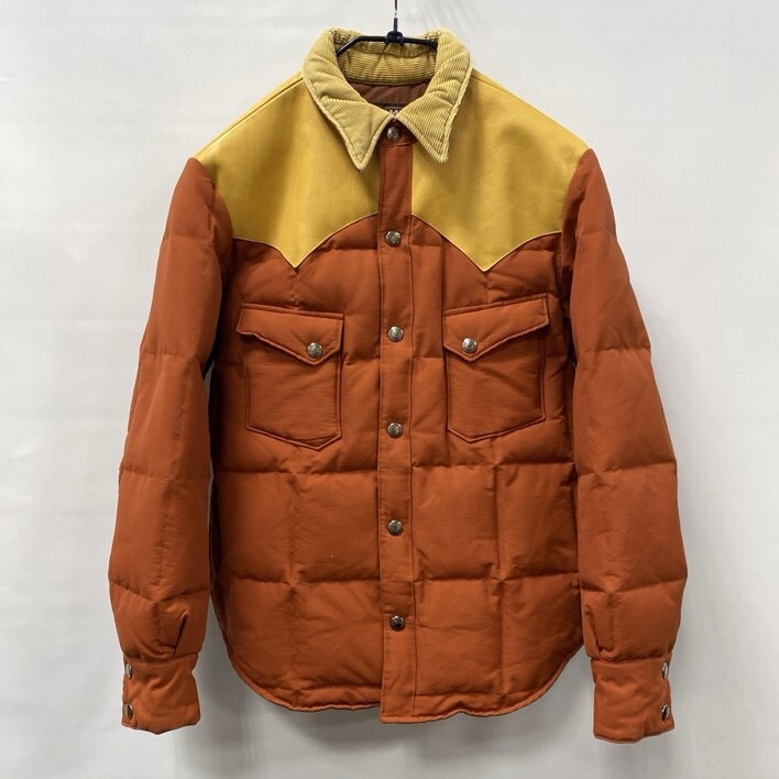 SUGAR CANE/シュガーケーン/レザーウエスタンヨーク/ボックスキルト/ダウンジャケット/襟コーデュロイ切替/ロクヨンクロス/ 60/40クロス拍卖