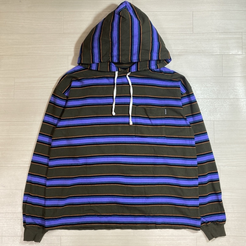 CAPTAINS HELM/キャプテンズヘルム/BORDER HOODED TEE/ボーダーフーデッドT/バックプリント/バーダー/プルオーバーパーカー/Lサイズ拍卖