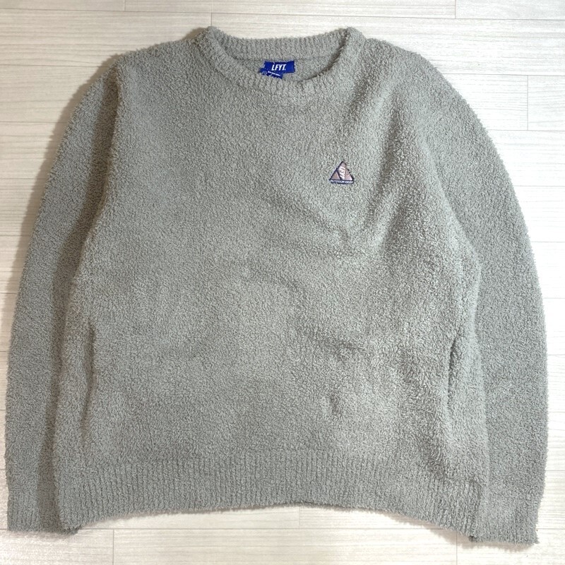 LFYT/エルエフワイティー/OUTDOOR LOGO BOUCLE SWEATER/ブークレニットセーター/ニット/アウトドアロゴ/オーバーサイズ/パイル生地/XL拍卖