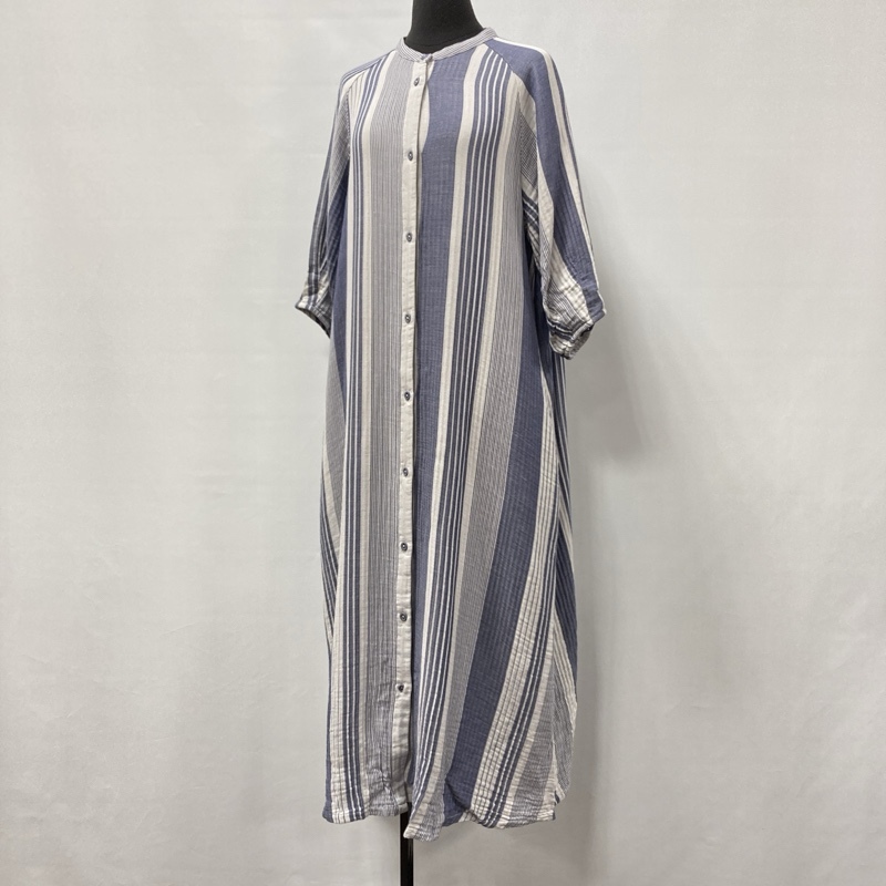 conges payes ADIEU TRISTESSE/コンジェペイエ アデュートリステス/マルチストライプ マキシワンピース/ロングワンピース/シングルガーゼ拍卖