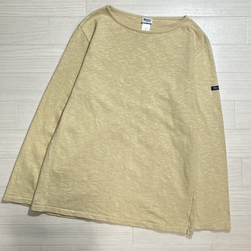 Tieasy/ティージー/Organic Cotton Boatneck Shirt/オーガニックコットン/ボートネックシャツ/バスクシャツ/サイズ5/ピスネーム/アイボリー拍卖