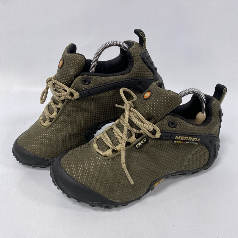 MERRELL/メレル/CHAMELEON Ⅱ STORM GORE-TEX/カメレオン2 ストーム ゴアテックス/J83480/オリーブ/24.5cm/Vibramグリップソール/シューズ拍卖