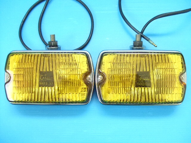 新品 CIBIE35角型 フォグランプ 旧車 角形 メッキ ボディ イエローレンズ タイプミニ シビエ トヨタ AE86 TOYOTA レビン トレノ当時物sub16拍卖