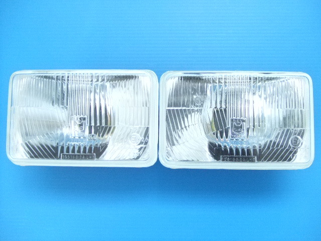 新品2個 マーシャルランプ 角目4灯 ロービーム ヘッドライト ヘッドランプ H4バルブ 角型 角形 角目 角4灯 旧車 昭和 MARCHAL sub1拍卖