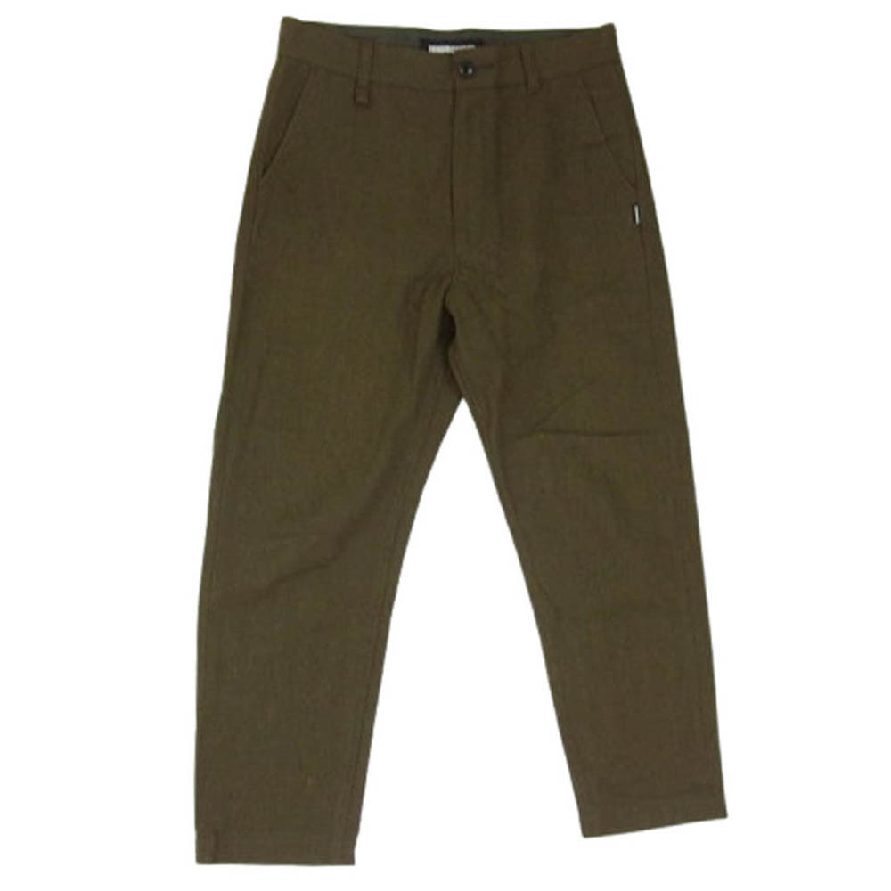 NEIGHBORHOOD ネイバーフッド 20AW 202BENH-PTM01 TAPERED CW-PT ウール混 テーパード パンツ カーキ系 S【中古】拍卖