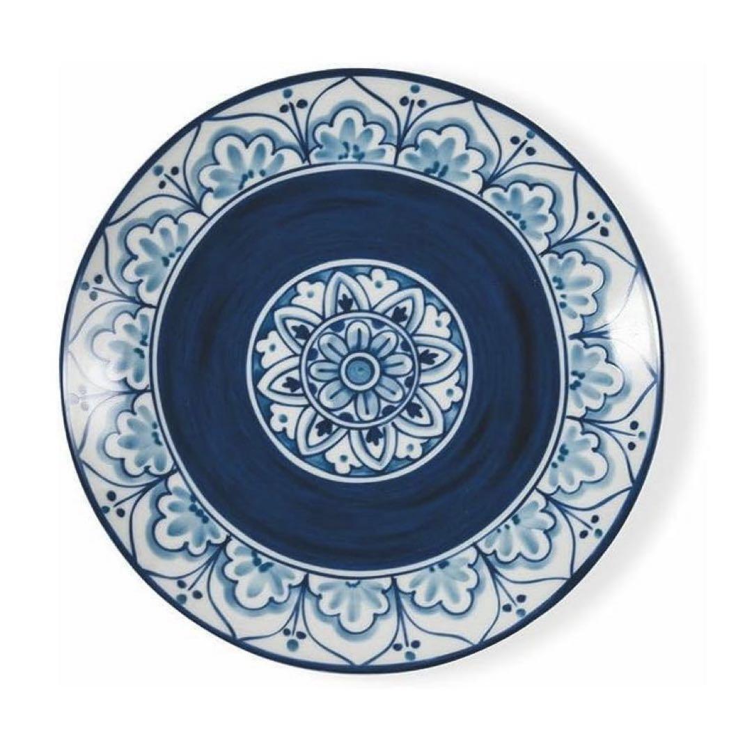 ヴィラ デステ おしゃれなタイル風鍋敷き【未使用品】イタリア 壁掛けインテリア 青拍卖