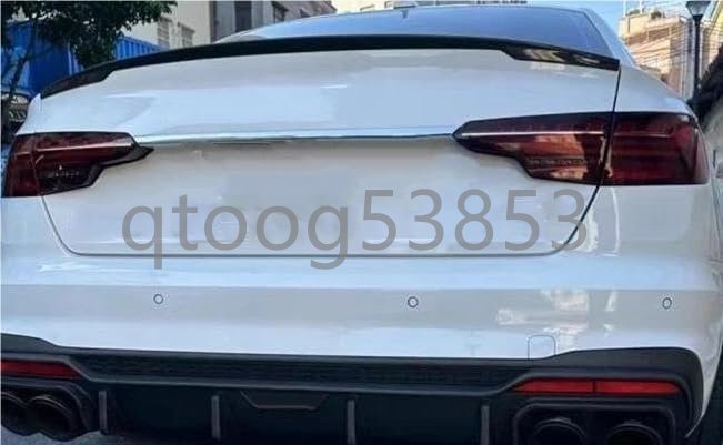 社外品 アウディ Audi A4 B9 2016-2024年リアスポイラー リアウイング トランクルーフエアロパーツ ガーニッシュ ドレスアップ ABS製拍卖
