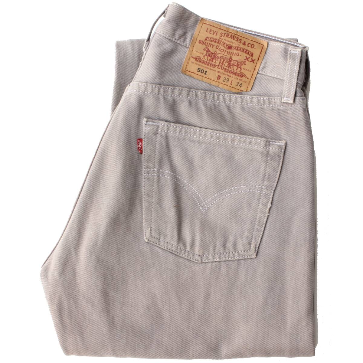 (51706)99年製90s MADE IN USA LEVISリーバイス501レギュラー カラー ジーンズW29 (アメリカ米国製ヴィンテージ スモールe灰グレー501XX)拍卖