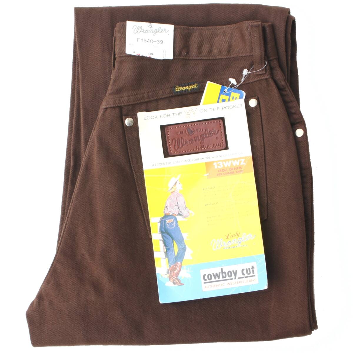 (51711)未使用デッドストックWranglerラングラーF1540カラーパンツW30 (ラングラージャパン 日本製 茶 ブラウン レディス レディース)拍卖