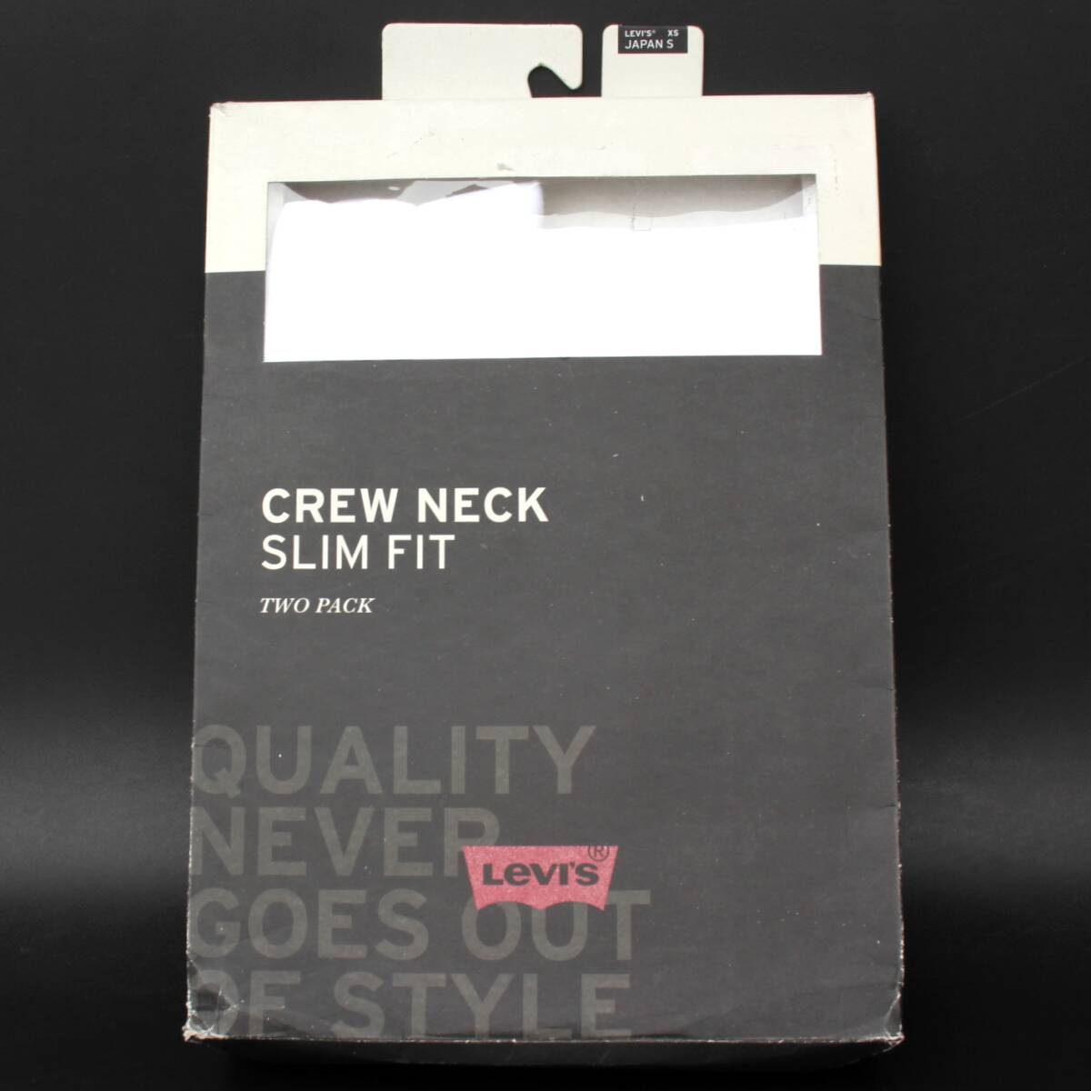 (14332)未使用LEVISリーバイスCREW NECK SLIM FIT Tシャツ サイズS(クルーネック スリムフィット2パックTシャツ79541-0000アンダーウェア)拍卖