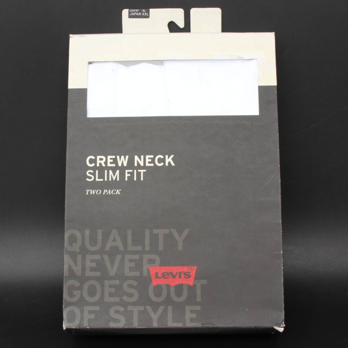 (14332)未使用LEVISリーバイスCREW NECK SLIM FIT Tシャツ XXL(クルーネック スリムフィット 2パックTシャツ79541-0000アンダーウェア)拍卖