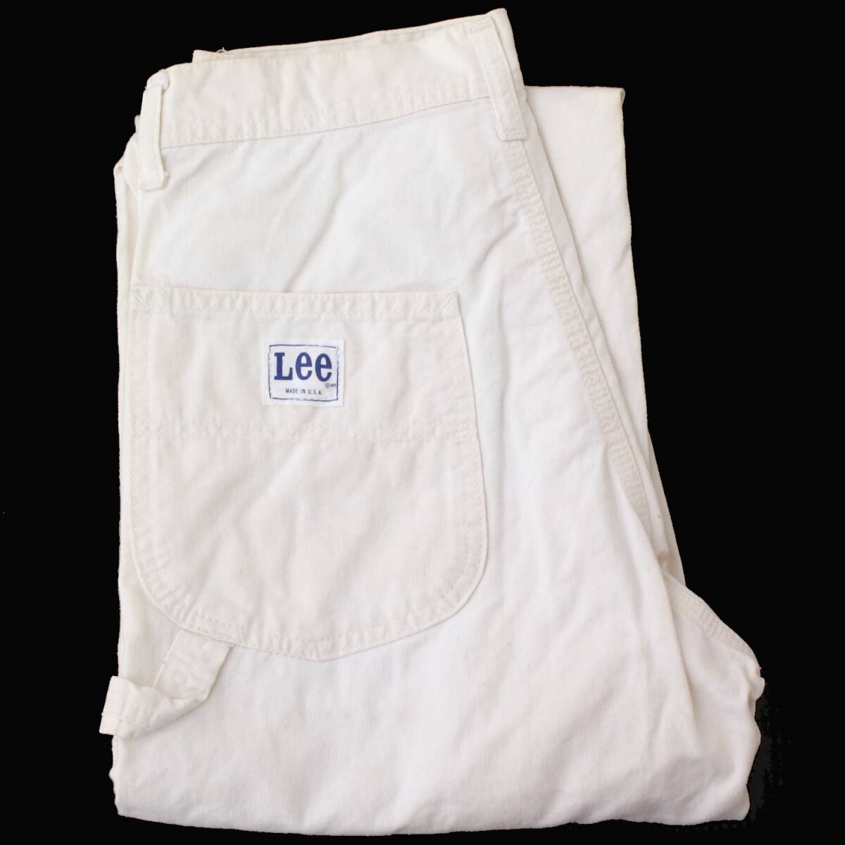 (59001)美品70s Leeリー056-3411ペインターパンツMADE IN USAカラーW28(70年代タロン42TALONアメリカ白プリントタグ191Zホワイト11W 40288)拍卖