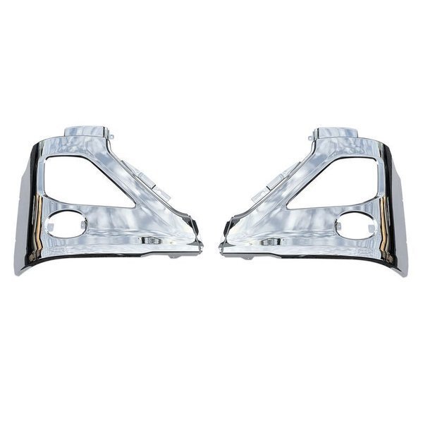 大型 UD 17 クオン パーフェクトクオン H29.3- メッキ スチール製 Fバンパー 3分割 タイプ 左右 補修 カスタム H29.3~ 新品 RM-N7-23LR拍卖