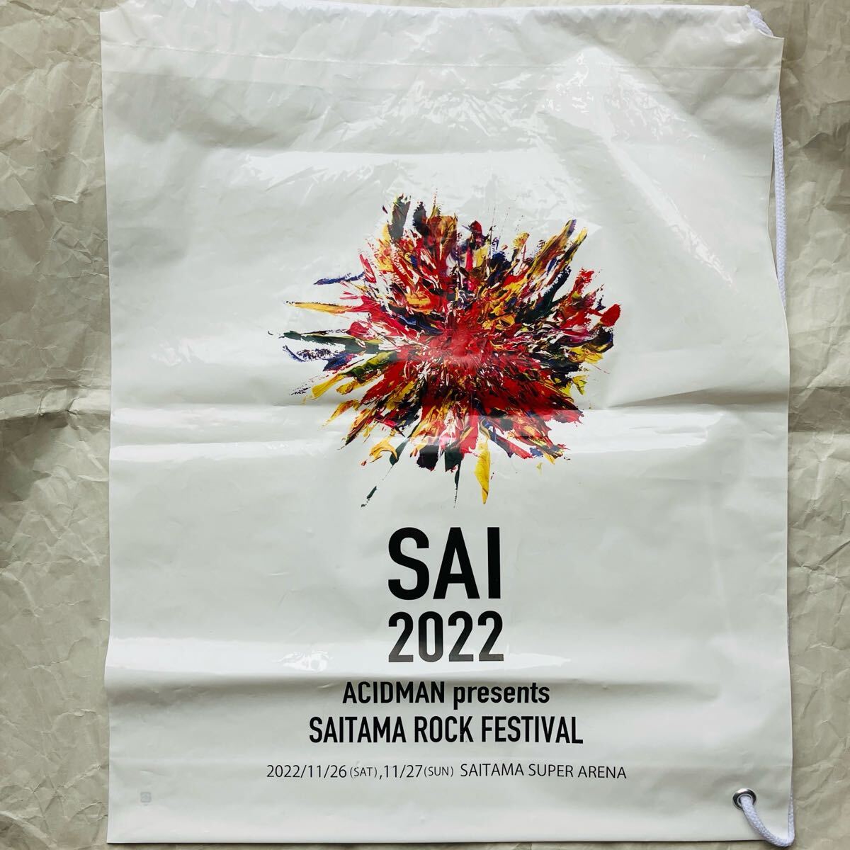 ACIDMAN presents SAITAMA ROCK FESTIVAL SAI 2022 オフィシャルグッズ SAI2022 Shopping Bag ビニールバッグ拍卖