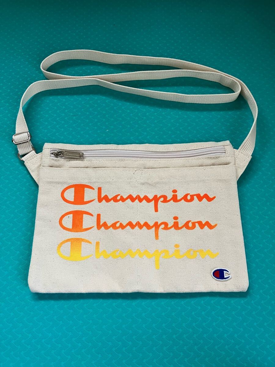 チャンピオン Champion オーガニックコットン サコッシュ 斜め掛けポーチ ミニ ショルダーバッグ 未使用保管品拍卖