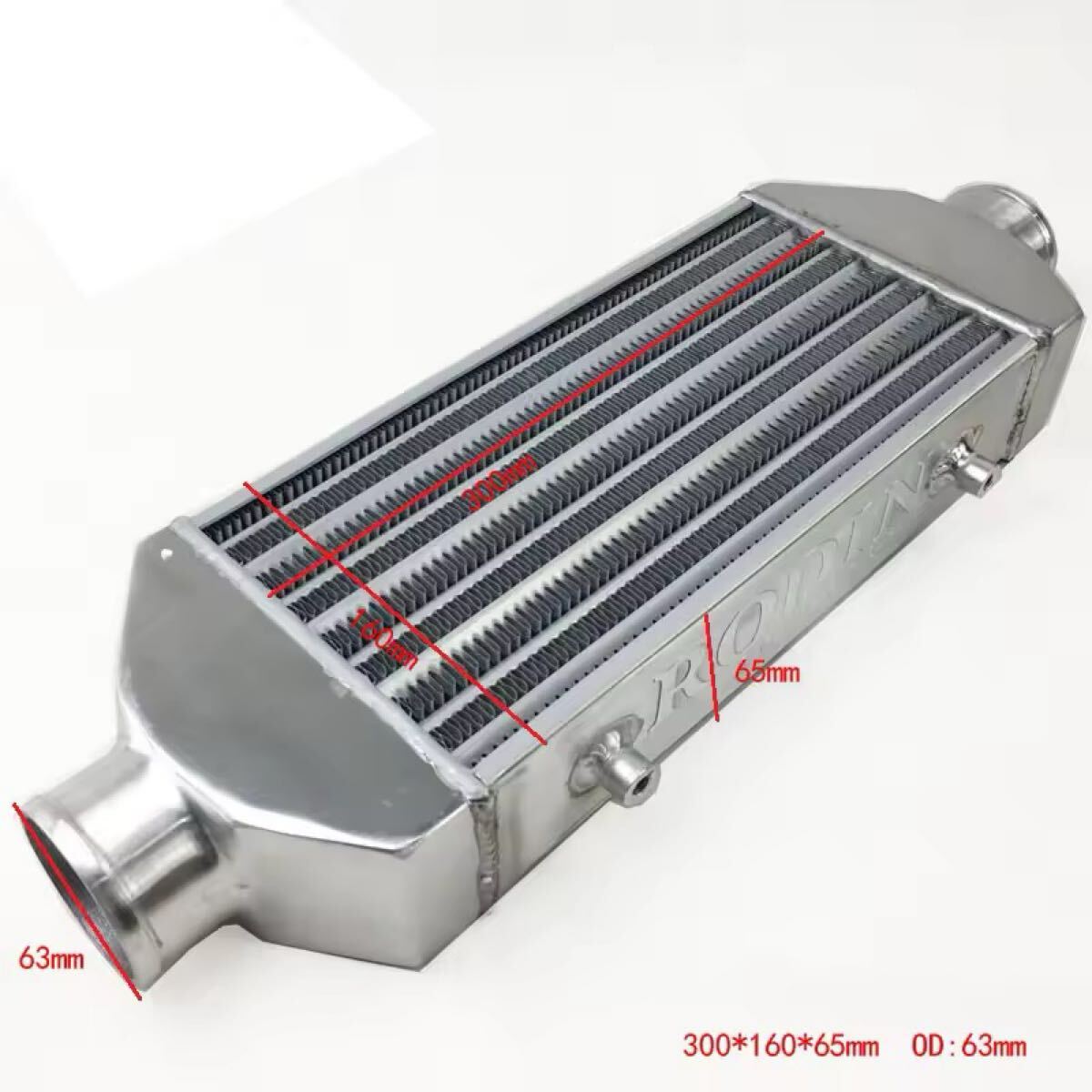 フロントマウントインタークーラー 300×160×65mm ユニバーサル ターボ インタークーラーバー プレート OD=63mm拍卖