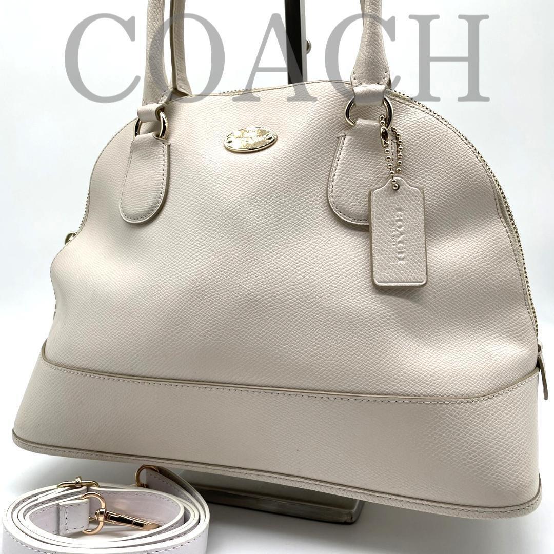 COACH コーチ 2way ハンドバッグ レザー 33909 アイボリー拍卖