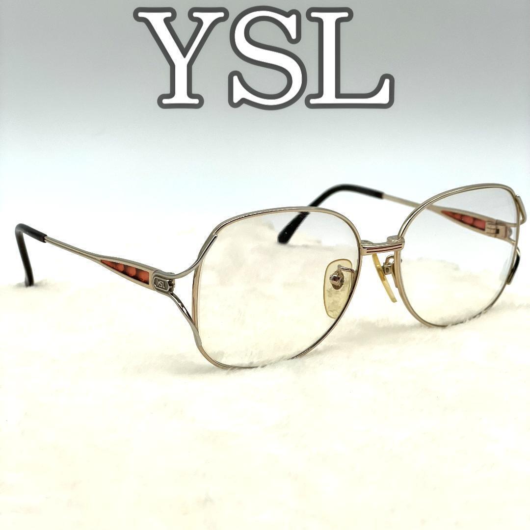 【ヴィンテージ】YSL イヴサンローラン 眼鏡 度入り チタンフレーム拍卖