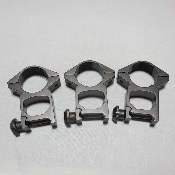 1in径 スコープ用 ハイマウントリング 3点セット 20mmレイル対応拍卖