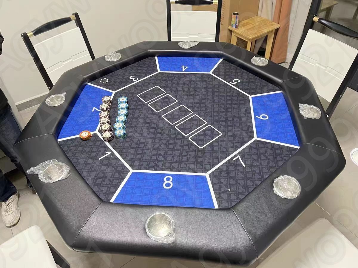 テキサスホールデム 折りたたみ式ポーカーテーブル 8人用 カジノゲーム 120cm拍卖