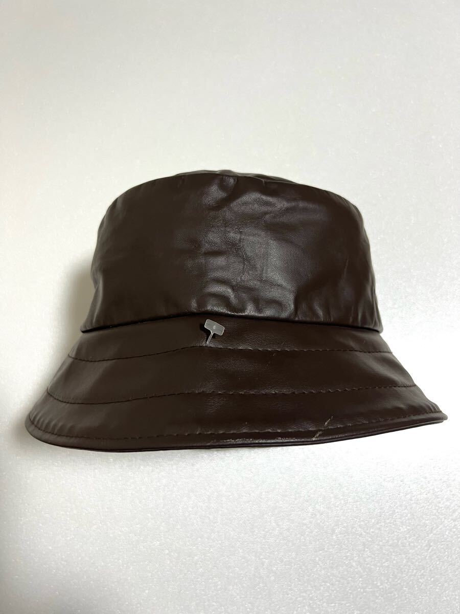 90s デッドストック NEW YORK WINNER LEATHER HAT レザー ハット MADE IN USA ニューヨーク ウィナー USA製 レッド 本革 帽子 ブラウン拍卖