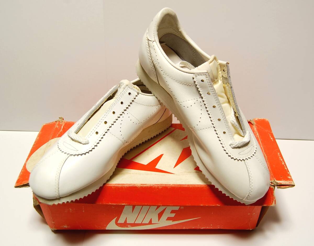 未使用・デッドストック★NIKE レディース・レザーコルテッツ・白・ 25.5cm 台湾製(1980年代)拍卖