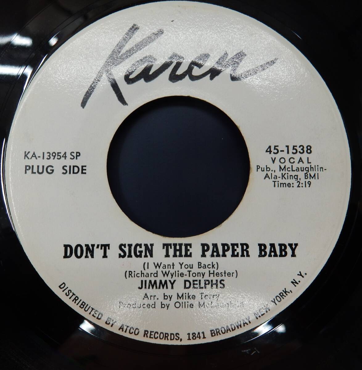 プロモ盤 EP) JIMMY DELPHS DON'T SIGN THE PAPER BABY拍卖