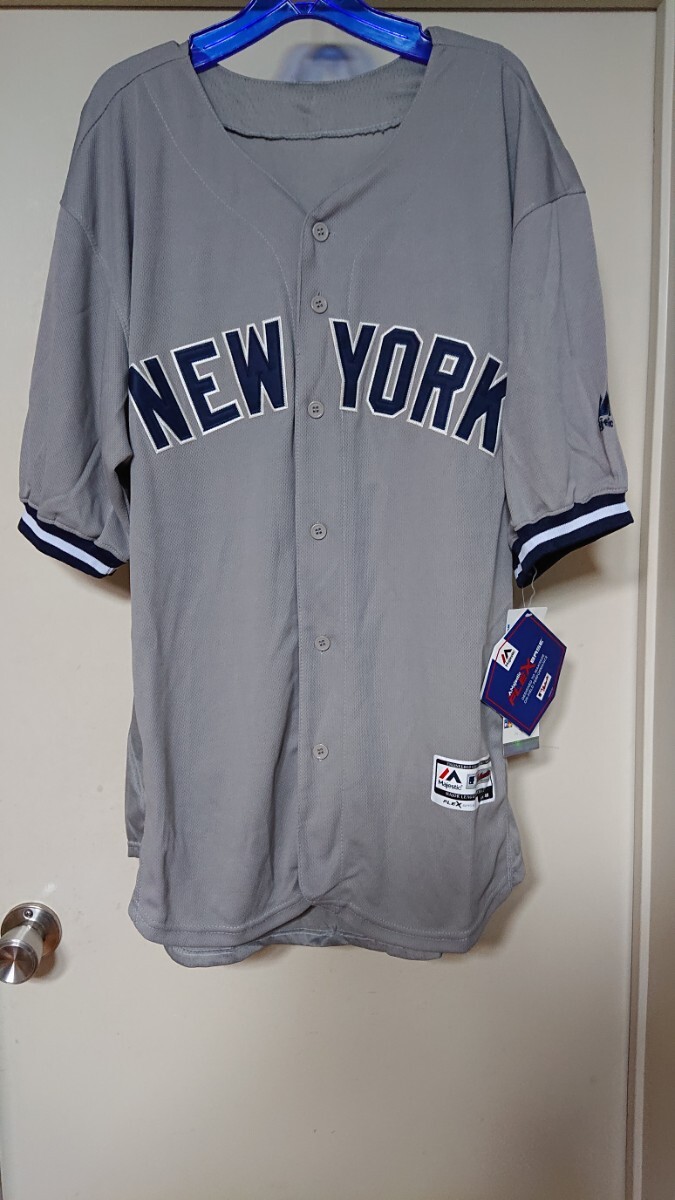【新品未使用タグ付き】ニューヨークヤンキース オーセンティック マジェスティック サイズ48ユニフォーム拍卖
