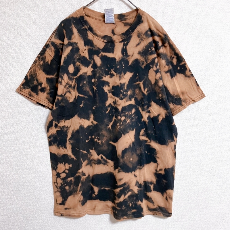 GILDAN Heavy Cotton ブリーチタイダイ 半袖TシャツM 柄物拍卖
