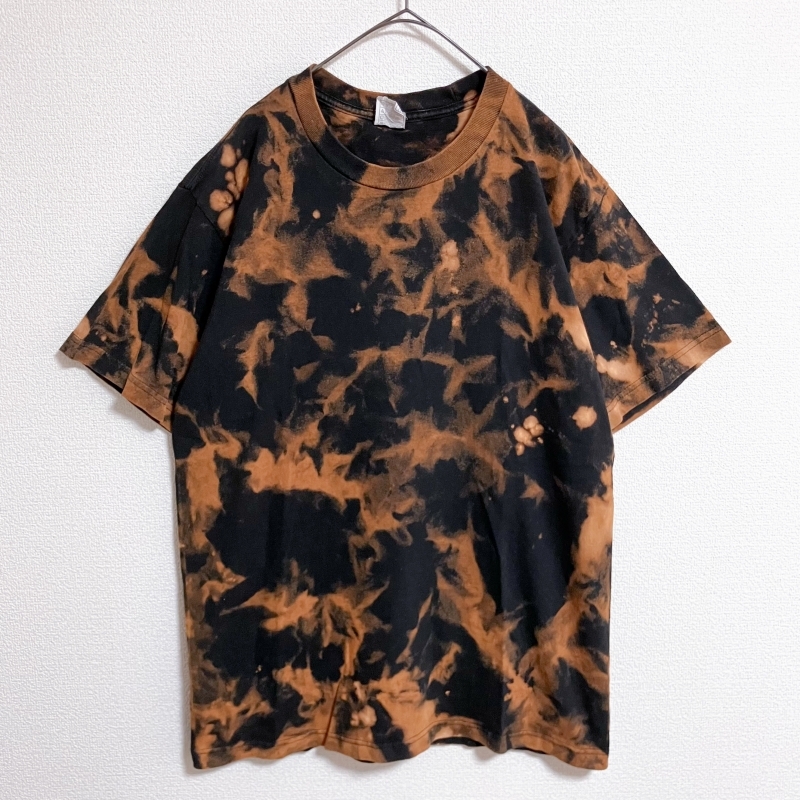 SHAKA ACTIVE タイダイ柄 半袖Tシャツ Lサイズ ブラック ブリーチ拍卖