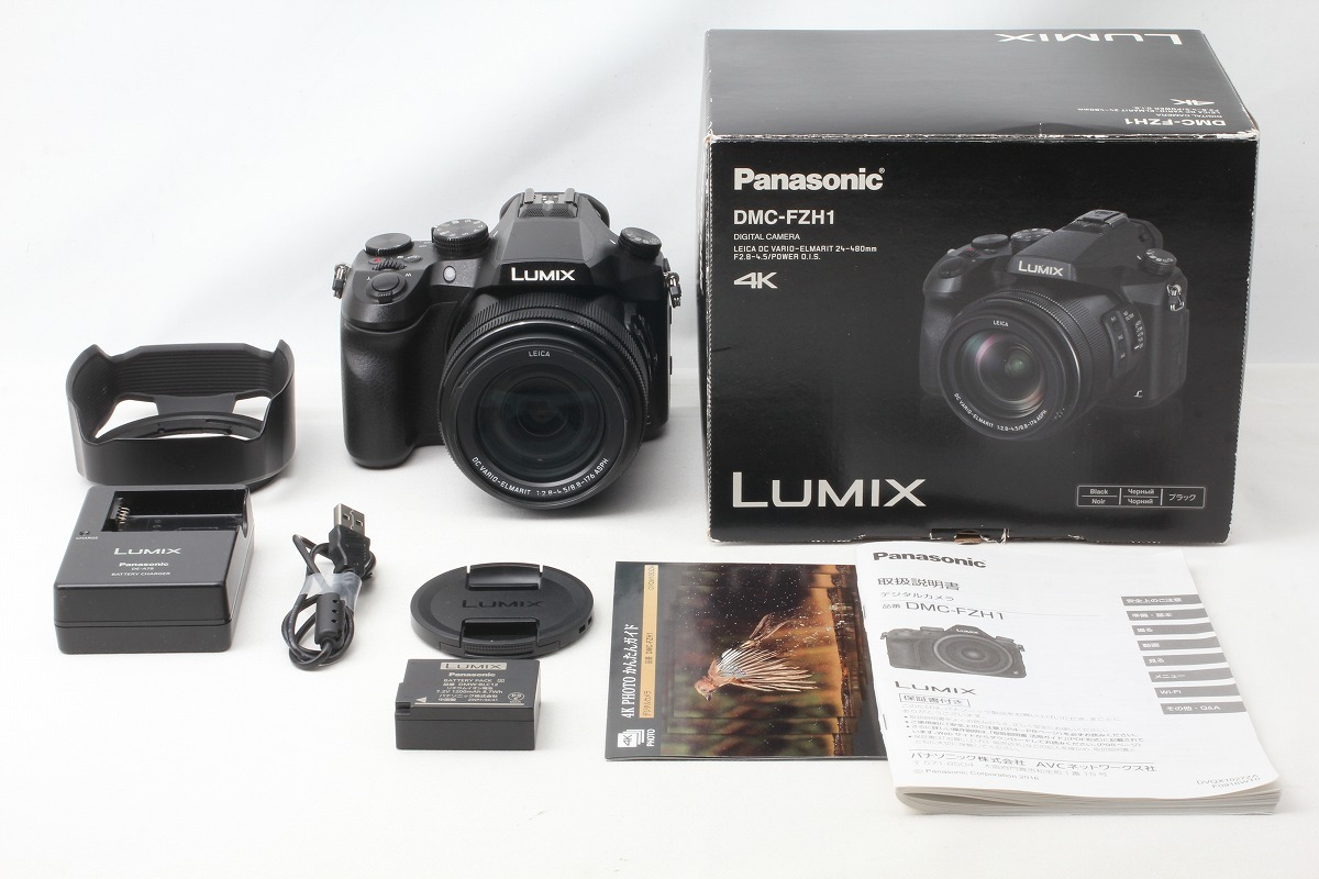 ◆訳あり◆パナソニック Panasonic LUMIX DMC-FZH1 ブラック 付属品満載 元箱◇M47388拍卖