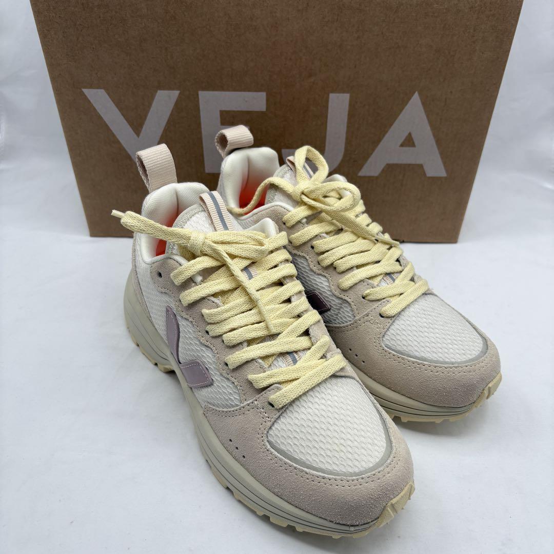 【未使用】VEJA ヴェジャ 厚底 スニーカー ロゴ ピンク VENTURI 靴 カジュアル モード テックスニーカー 上品 きれい目拍卖