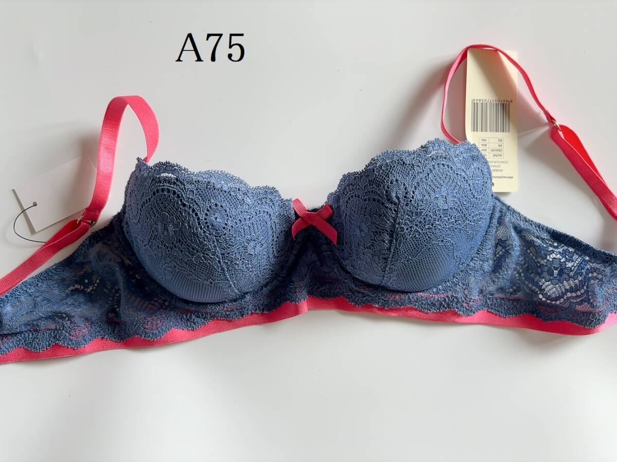 A75☆Elle Macpherson エル・マクファーソン ブラ ブルー×ピンク拍卖
