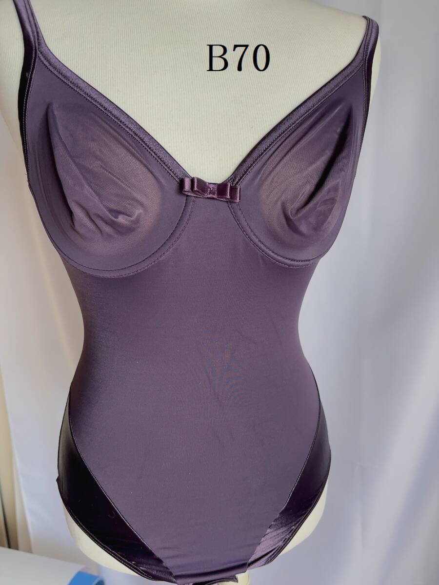 B70☆Lejaby レジャビ 海外高級ランジェリー ボディースーツ スモークパープル 格安拍卖
