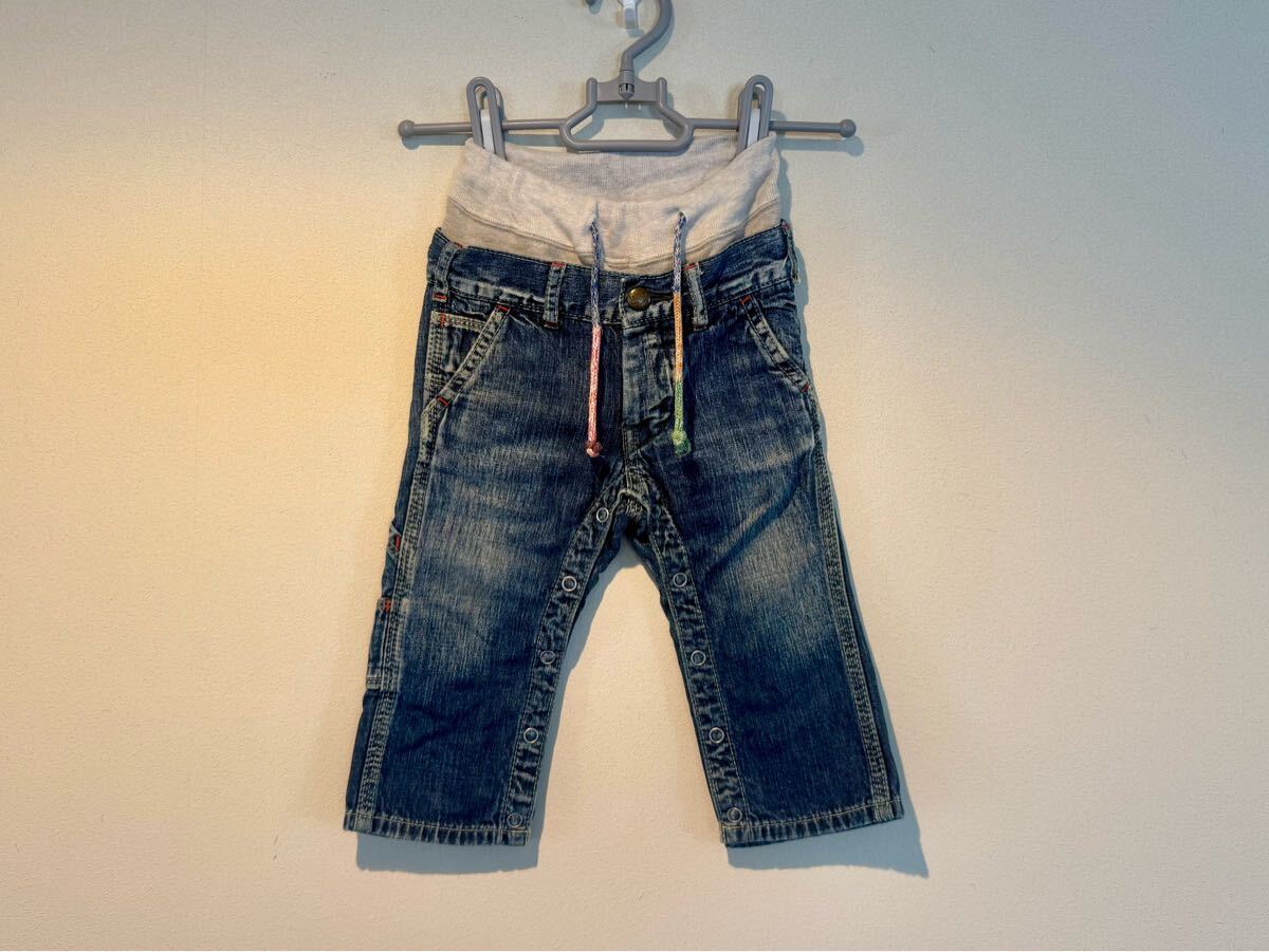 ☆DENIM&DUNGAREE/デニムアンドダンガリーUSED☆80☆VINTAGE/ヴィンテージ加工デニムペインターウエスト調整式☆Ron Herman/ロンハーマン拍卖