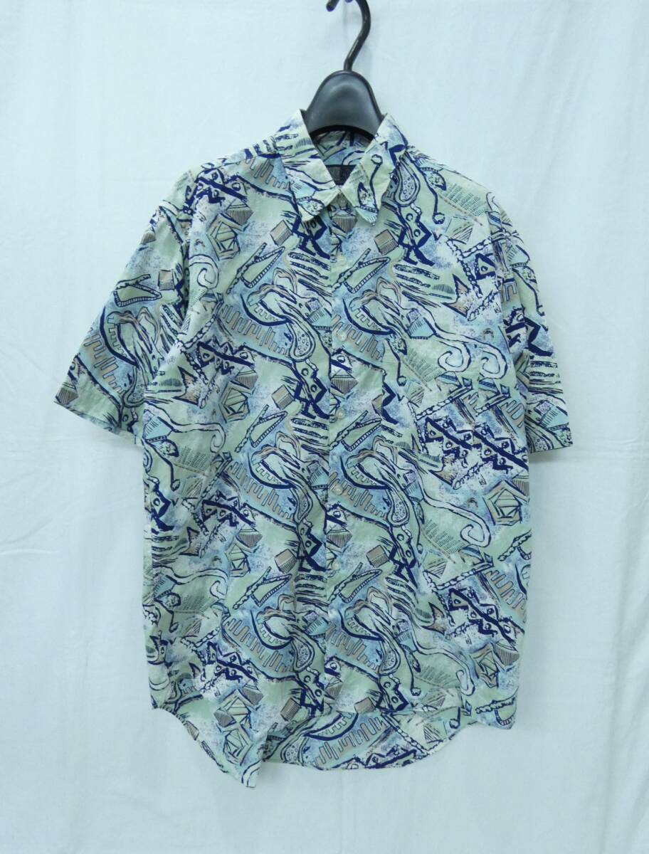 ★INC-X★総柄 半袖シャツ/L/ミントカラー系拍卖