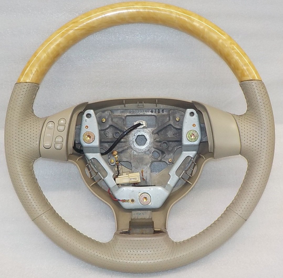 マツダデミオ(DBA-DY5W)純正ウッド&レザーステアリング中古品拍卖