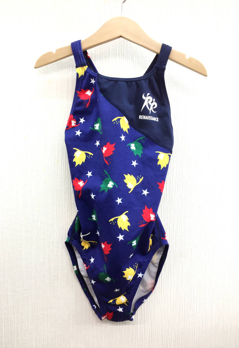 a■良好 子供用 スイミングクラブ ルネサンス指定 Oバック競泳水着 130/可拍卖