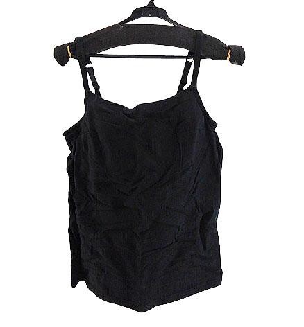 SI5886◇ 新品 下着 インナー ブラキャミ 肩紐調節可 カップ付 キャミソール E85サイズ 黒 ブラック 送料350円拍卖